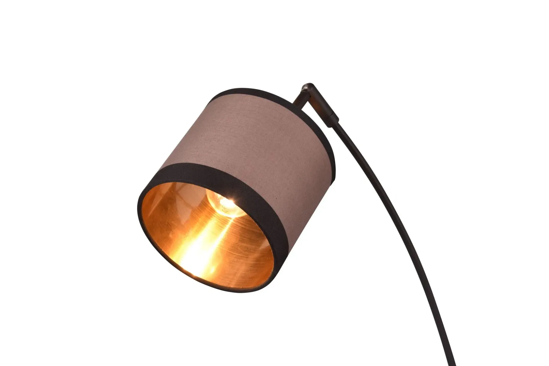 Trio Lighting Davos gulvlampe 3L E14 matt svart/greige