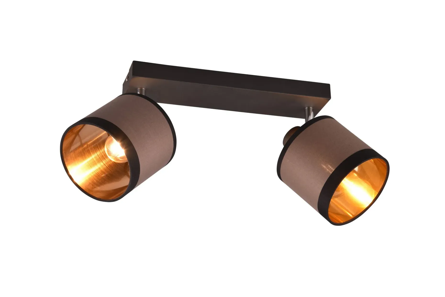 Trio Lighting Davos Spotlight 2L E14 matt svart/greige