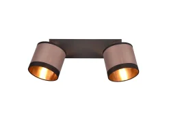 Trio Lighting Davos Spotlight 2L E14 matt svart/greige
