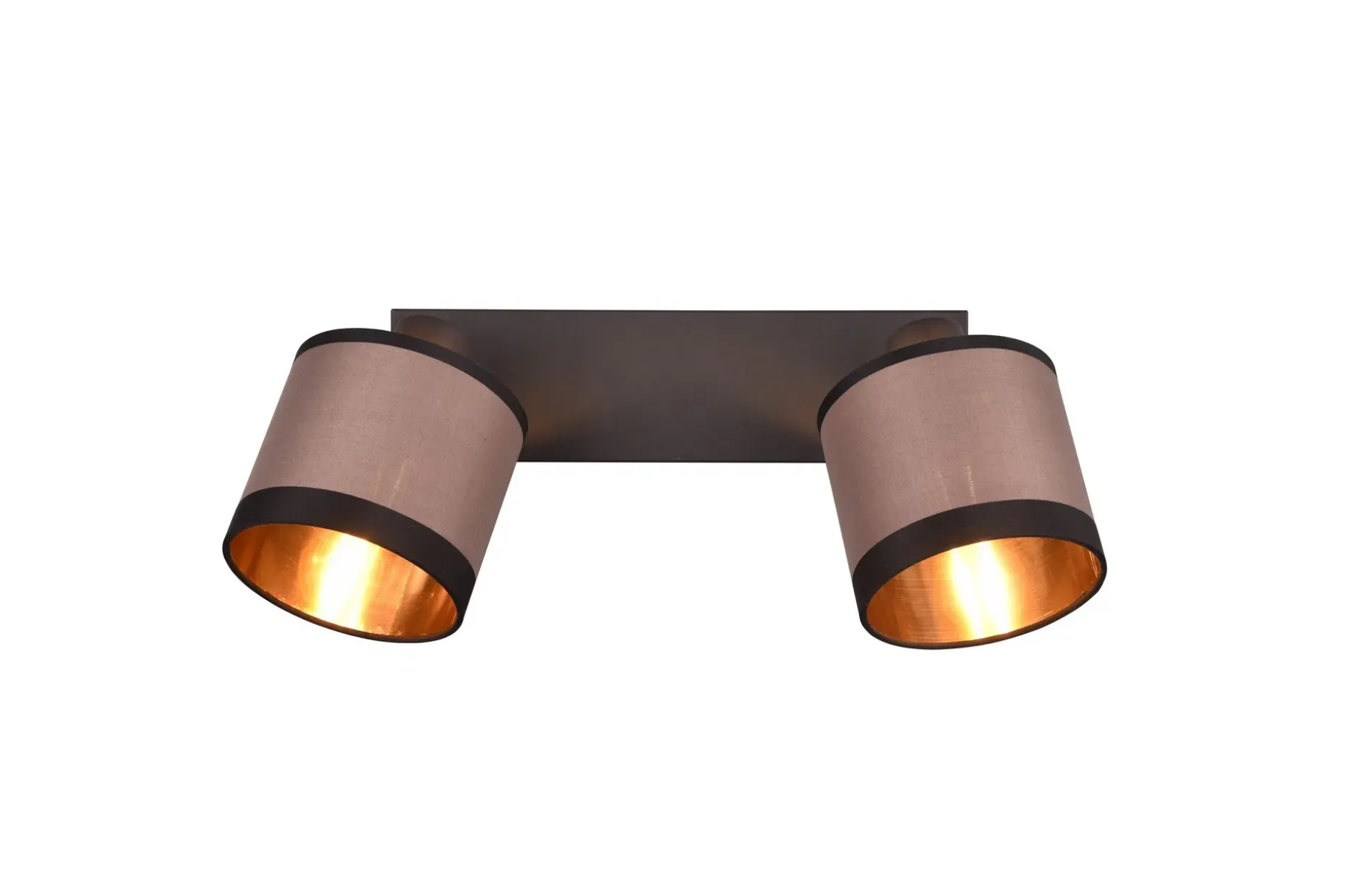 Trio Lighting Davos Spotlight 2L E14 matt svart/greige