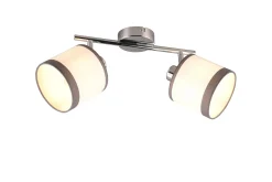 Trio Lighting Davos spotlight 2L E14 krom/hvit