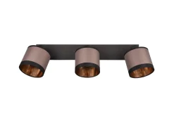 Trio Lighting Davos spotlight 3L E14 matt svart/greige