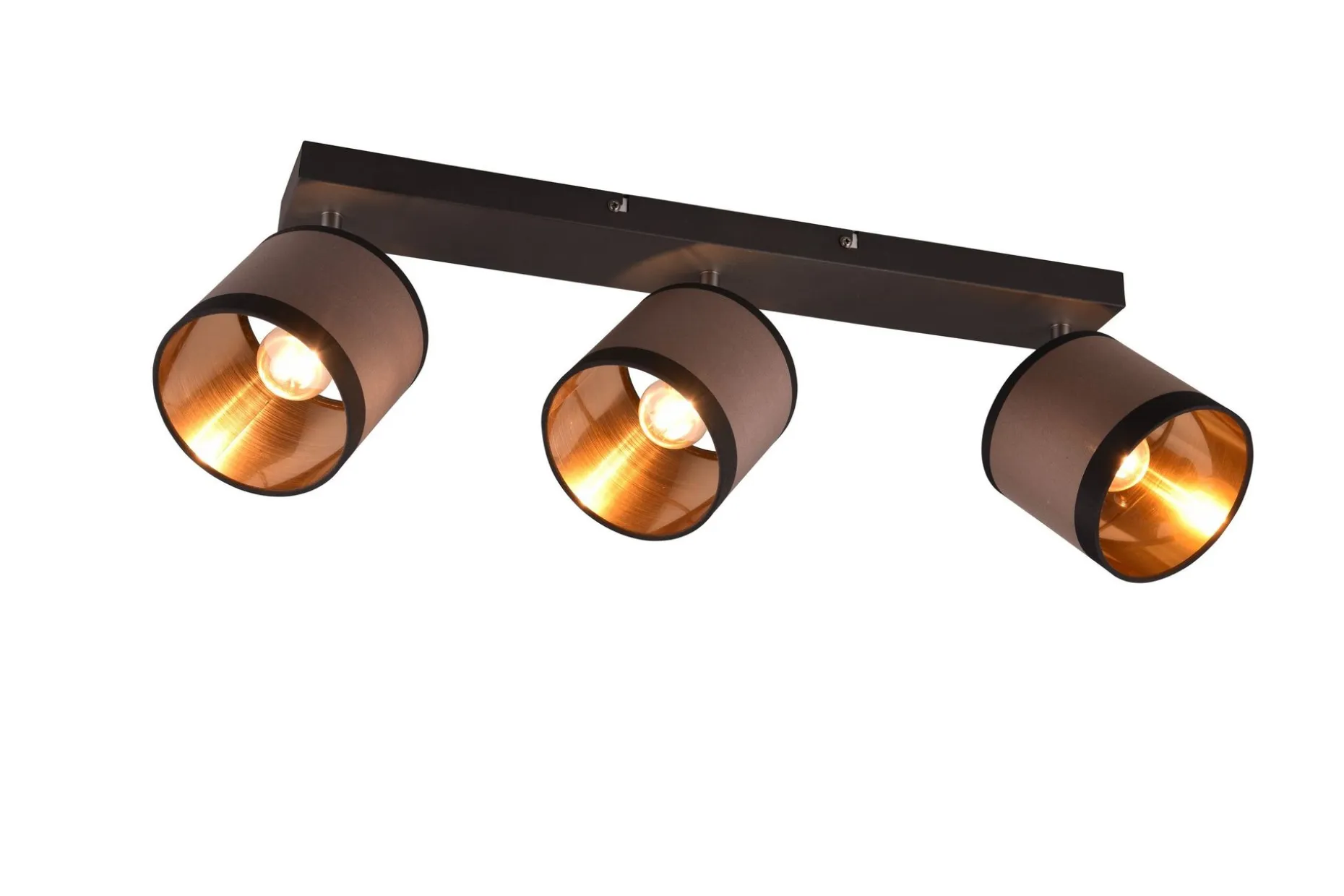 Trio Lighting Davos spotlight 3L E14 matt svart/greige