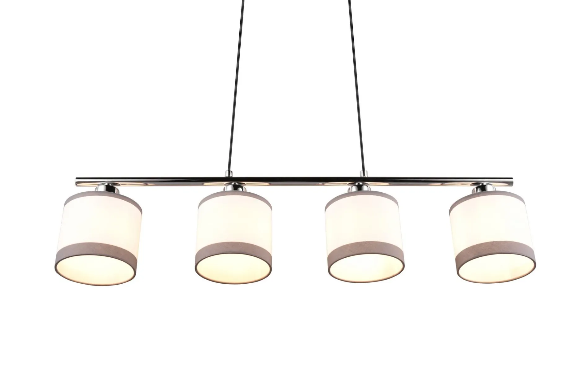 Trio Lighting Davos Taklampe 4L E14 Krom/Hvit