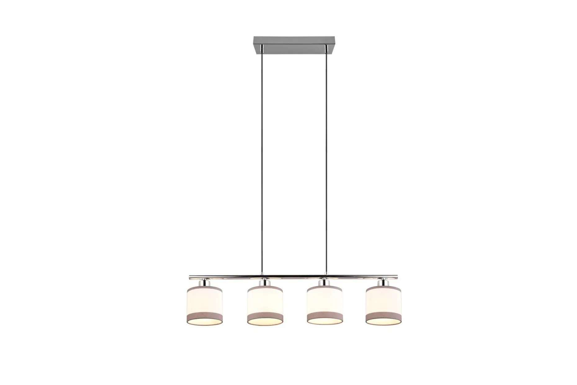 Trio Lighting Davos Taklampe 4L E14 Krom/Hvit