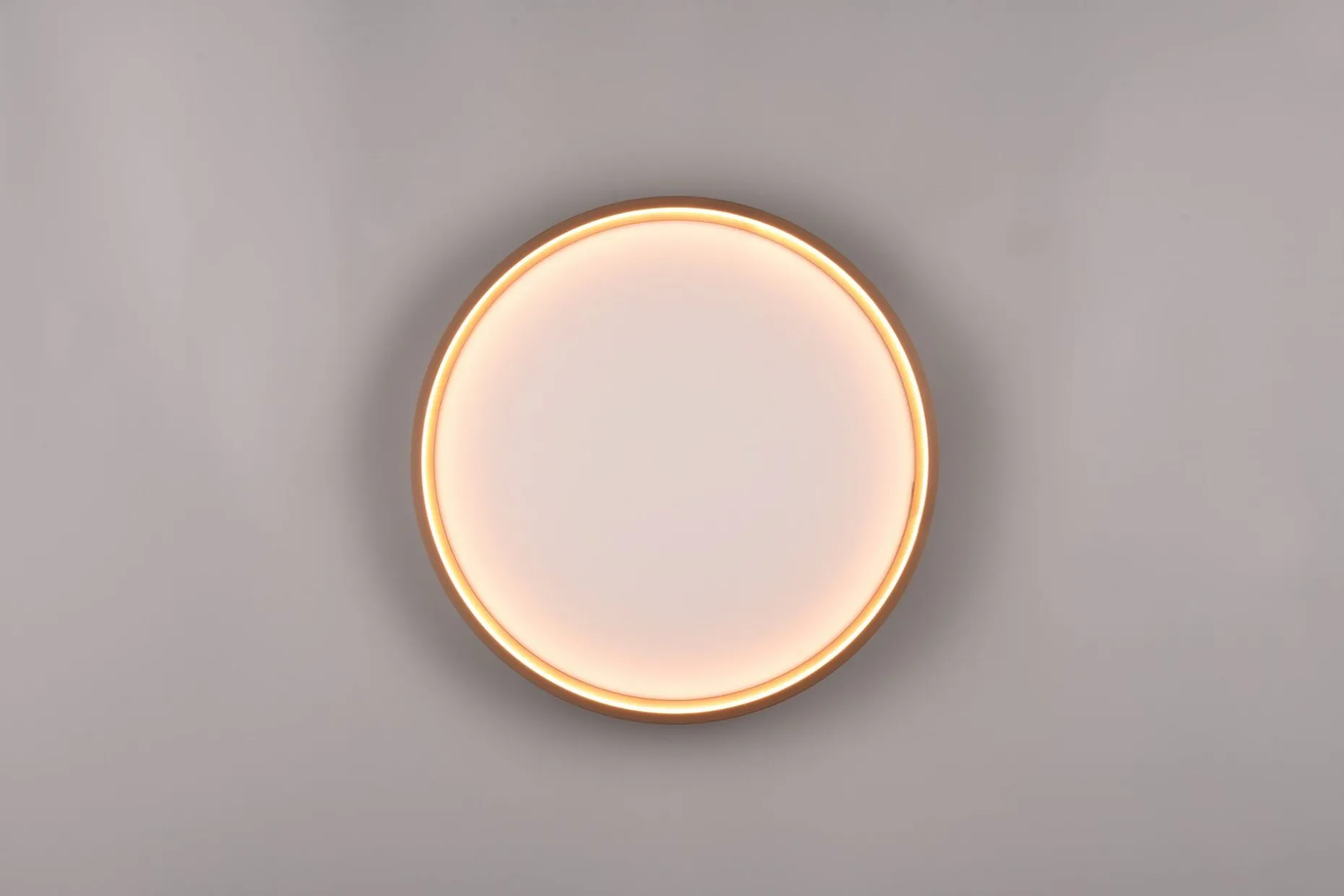 Trio Lighting Doha LED plafond 45 cm kaffe brun