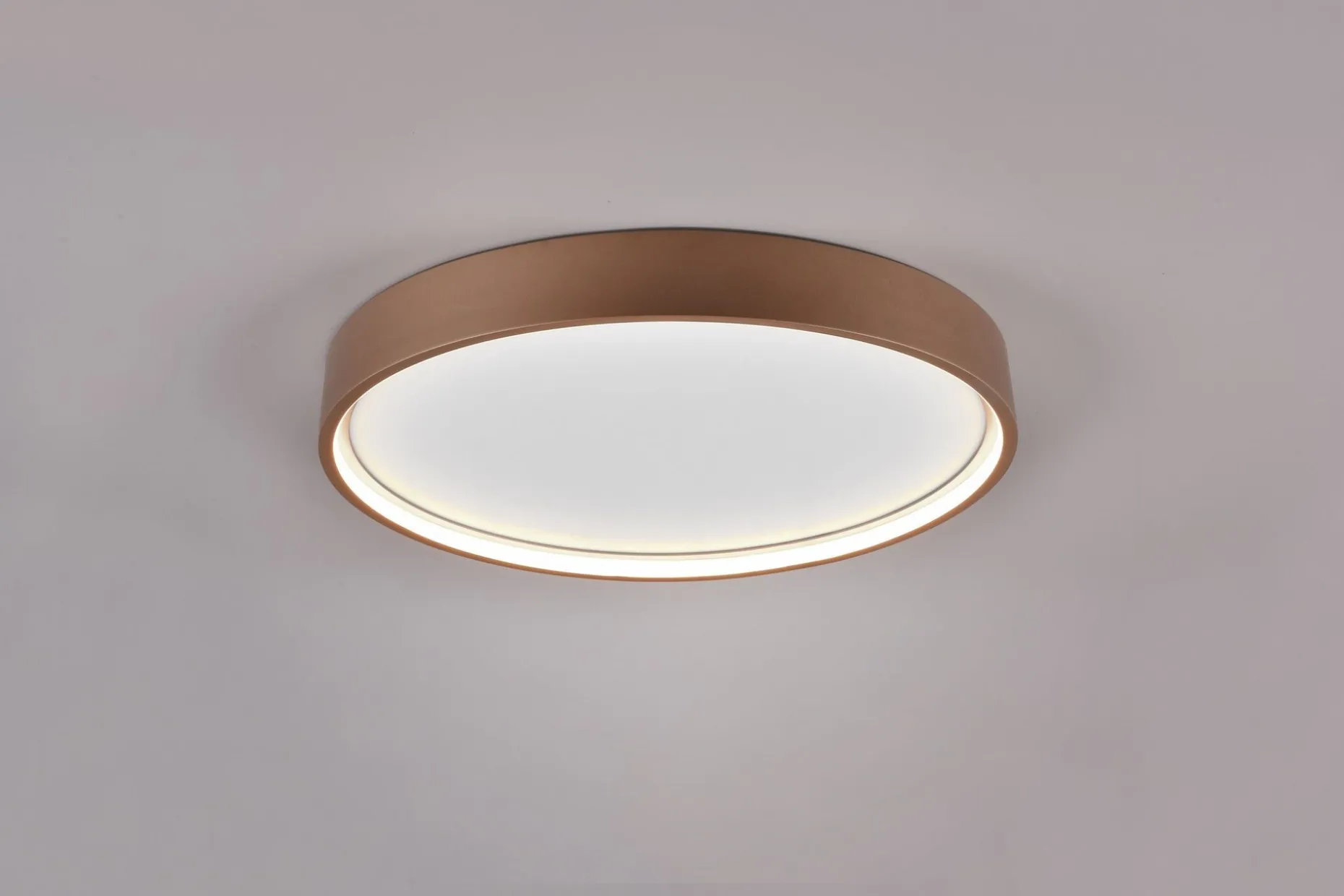 Trio Lighting Doha LED plafond 45 cm kaffe brun