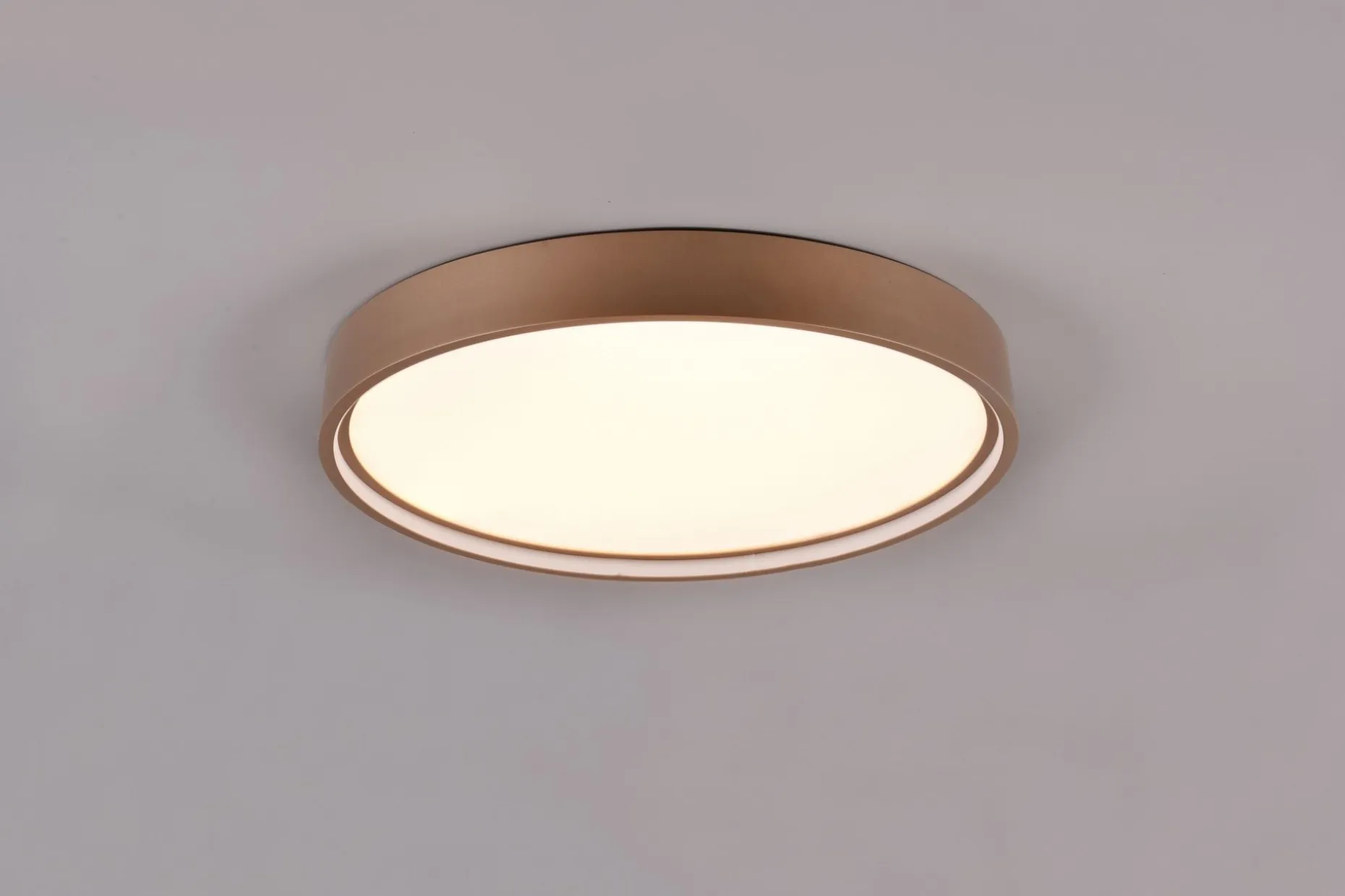 Trio Lighting Doha LED plafond 45 cm kaffe brun