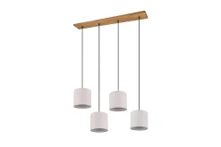 Trio Lighting Elmau taklampe 4L E27 tre/beige