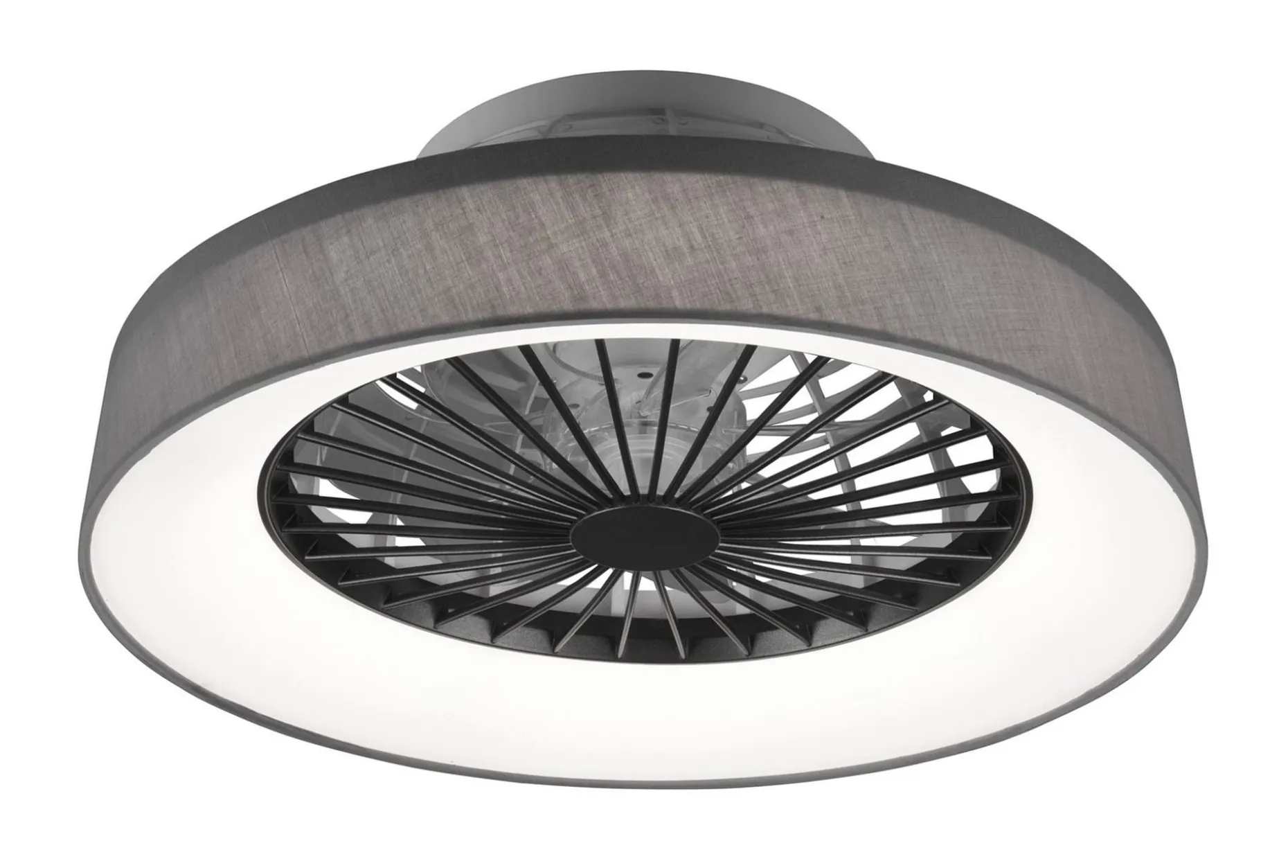 Trio Lighting Farsund LED tak-/veggvifte grå