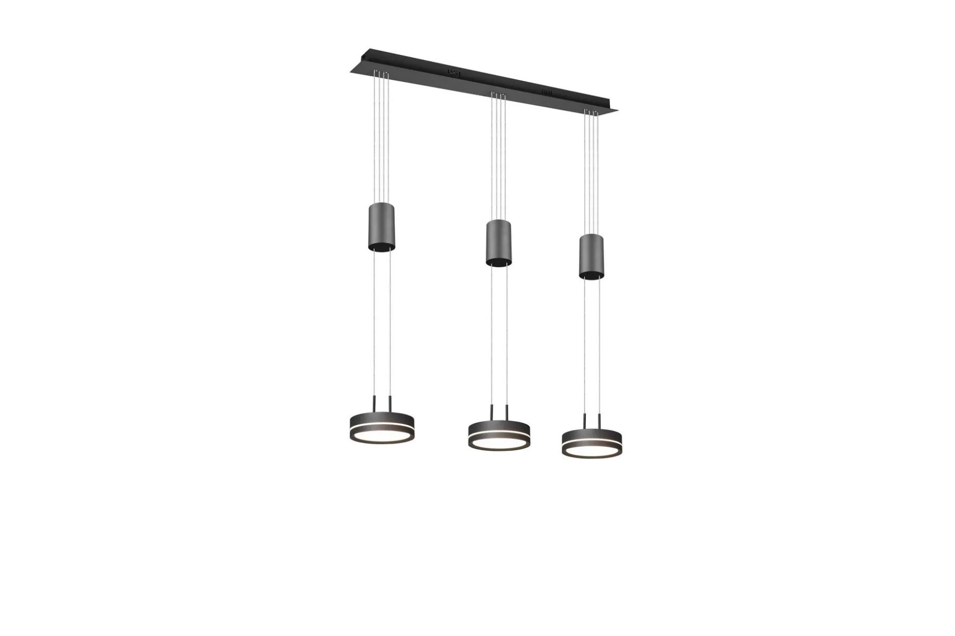 Trio Lighting Franklin LED taklampe 3L antrasitt