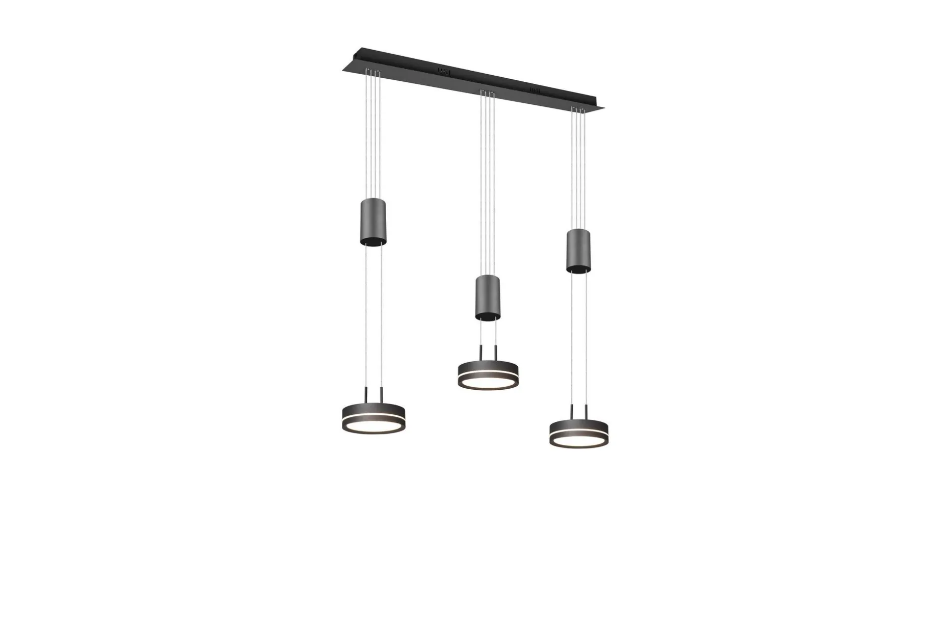 Trio Lighting Franklin LED taklampe 3L antrasitt