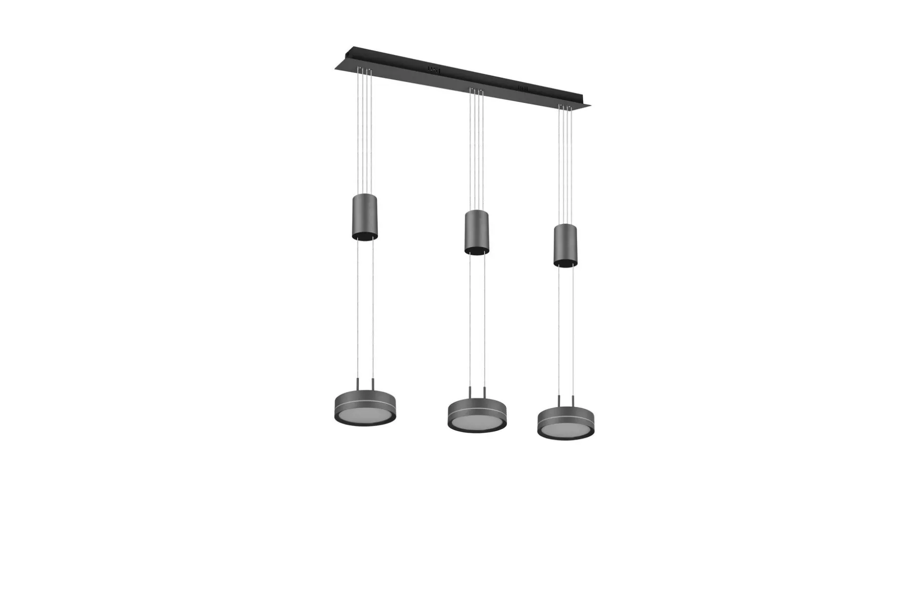 Trio Lighting Franklin LED taklampe 3L antrasitt