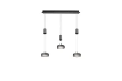 Trio Lighting Franklin LED taklampe 3L antrasitt