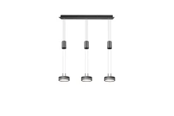 Trio Lighting Franklin LED taklampe 3L antrasitt