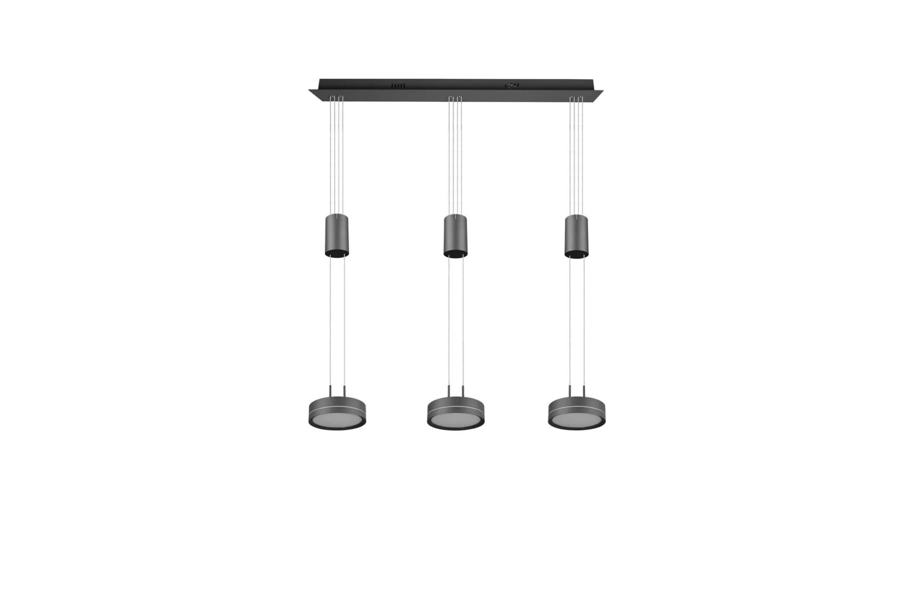 Trio Lighting Franklin LED taklampe 3L antrasitt