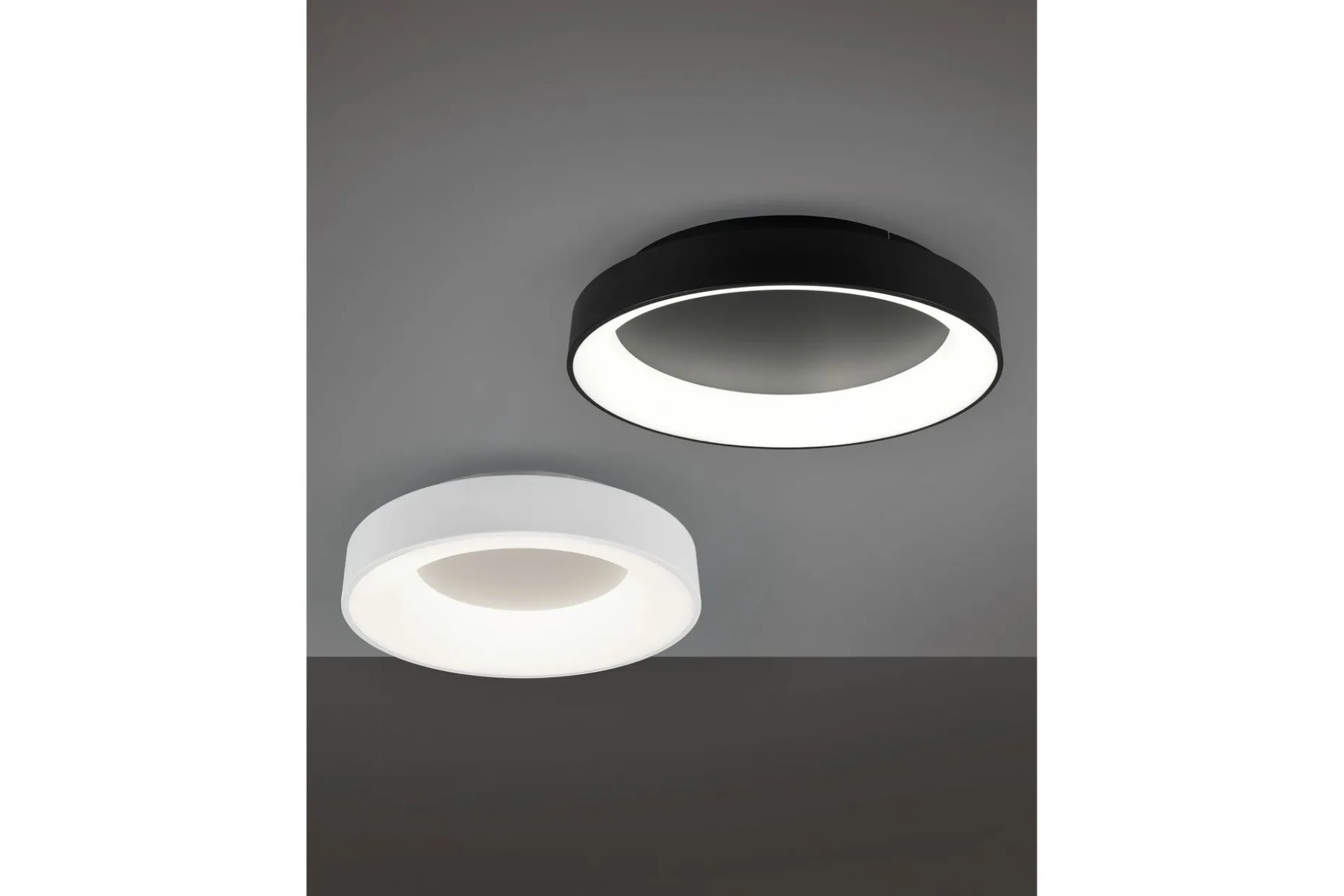 Trio Lighting Girona LED plafond 60cm matt svart