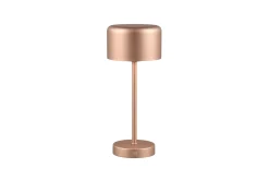 Trio Lighting Jeff LED bordlampe kaffe brun oppladbar