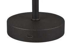 Trio Lighting Jeff LED bordlampe matt svart oppladbar