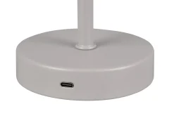 Trio Lighting Jeff LED Bordlampe grå oppladbar
