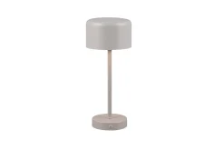 Trio Lighting Jeff LED Bordlampe grå oppladbar