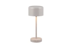 Trio Lighting Jeff LED Bordlampe grå oppladbar