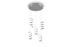 Trio Lighting Laola LED Taklampe 5L krom 4000K