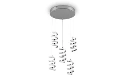 Trio Lighting Laola LED Taklampe 5L krom 4000K