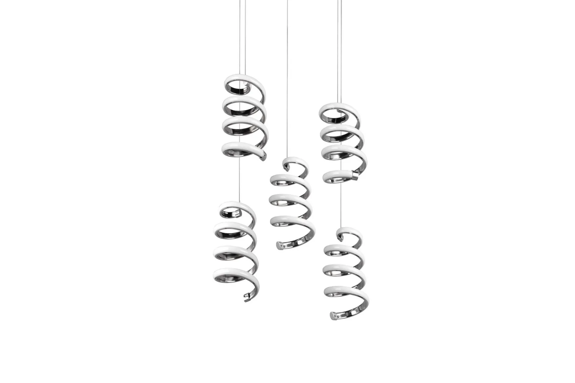 Trio Lighting Laola LED Taklampe 5L krom 4000K