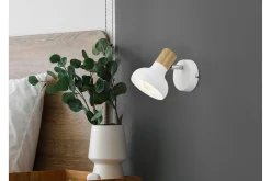 Trio Lighting Latika spotlight 1L E14 matt hvit/tre