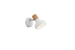 Trio Lighting Latika spotlight 1L E14 matt hvit/tre