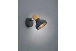 Trio Lighting Latika Spotlight 1L E14 matt svart/tre