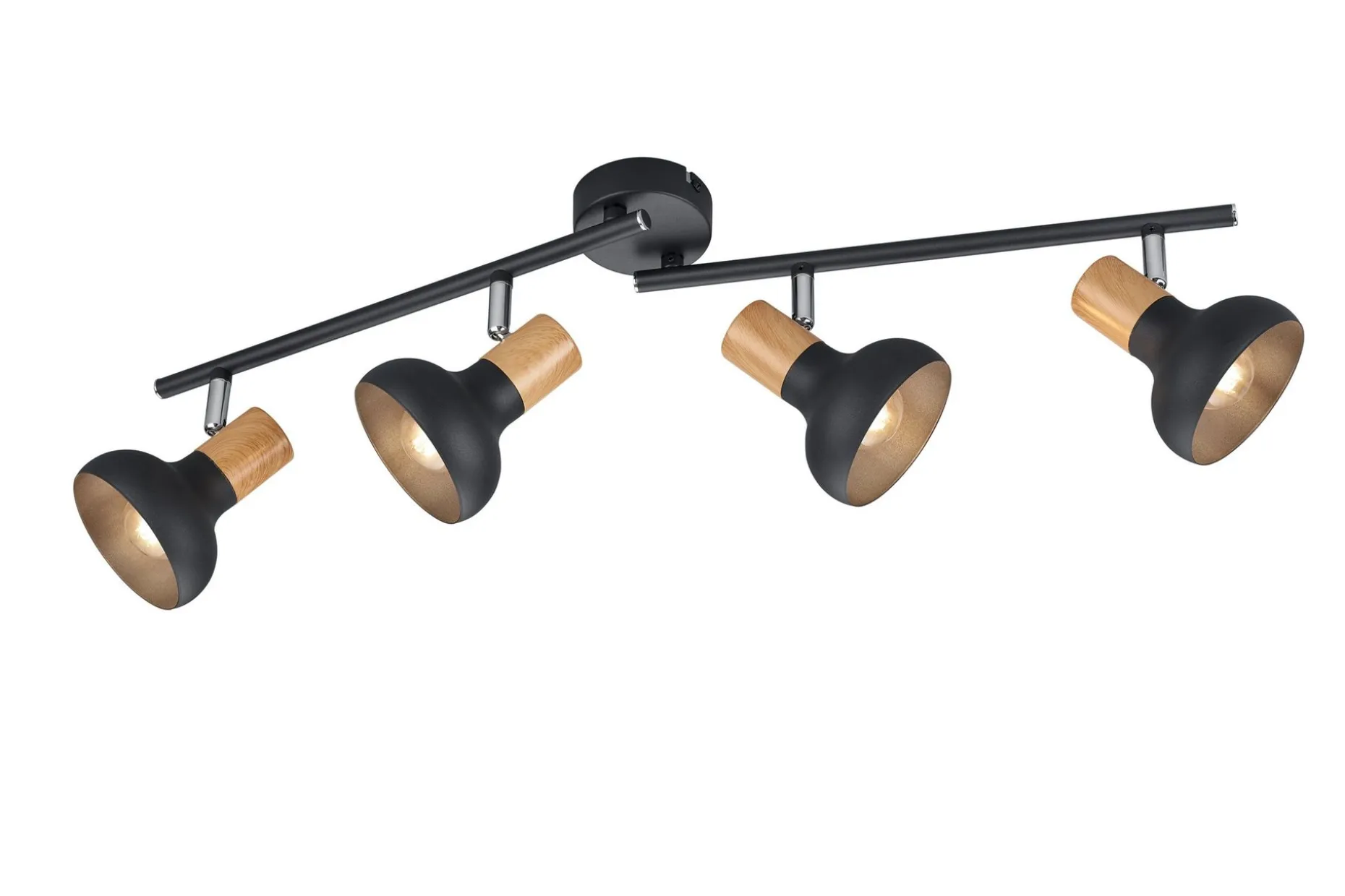 Trio Lighting Latika Spotlight 4L E14 Matt Svart/Tre