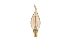 Trio Lighting LK LED E14 filament krone/buet topp 4W 400lm 2700K brun 3-trinn