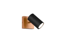 Trio Lighting Marley spot 1L GU10 matt svart/tre