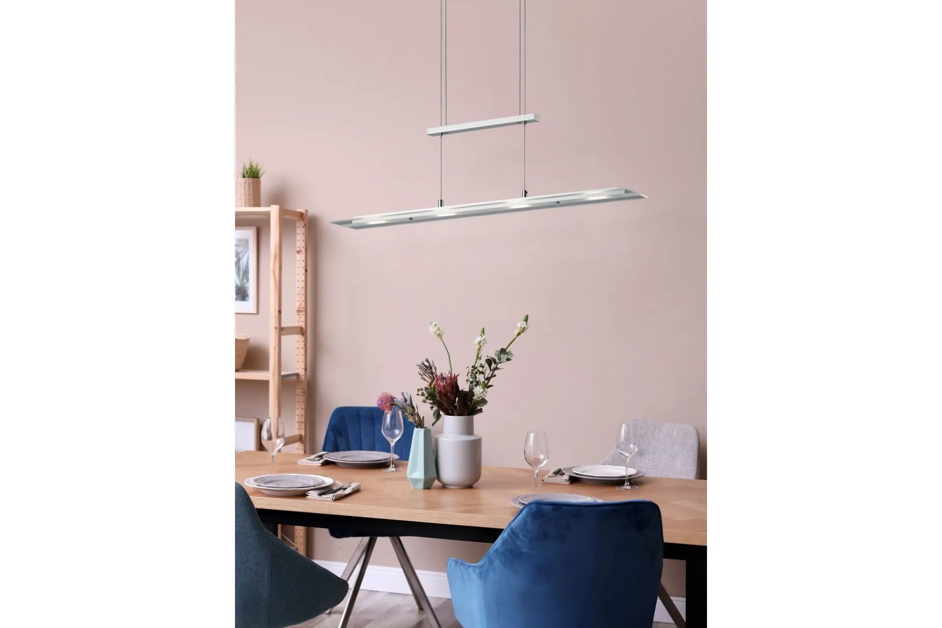 Trio Lighting Milos LED Taklampe Børstet Stål