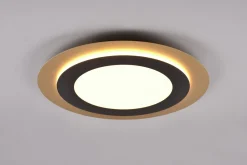 Trio Lighting Morgan LED plafond 45 cm matt svart/gull