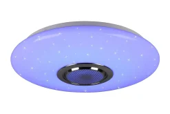 Trio Lighting Musica LED plafond med Bluetooth-høyttaler RGBW