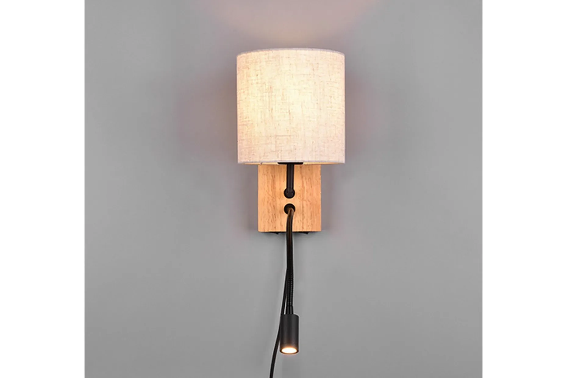 Trio Lighting Nilam Vegglampe m. Leselampe 18 cm LED + E27 tre