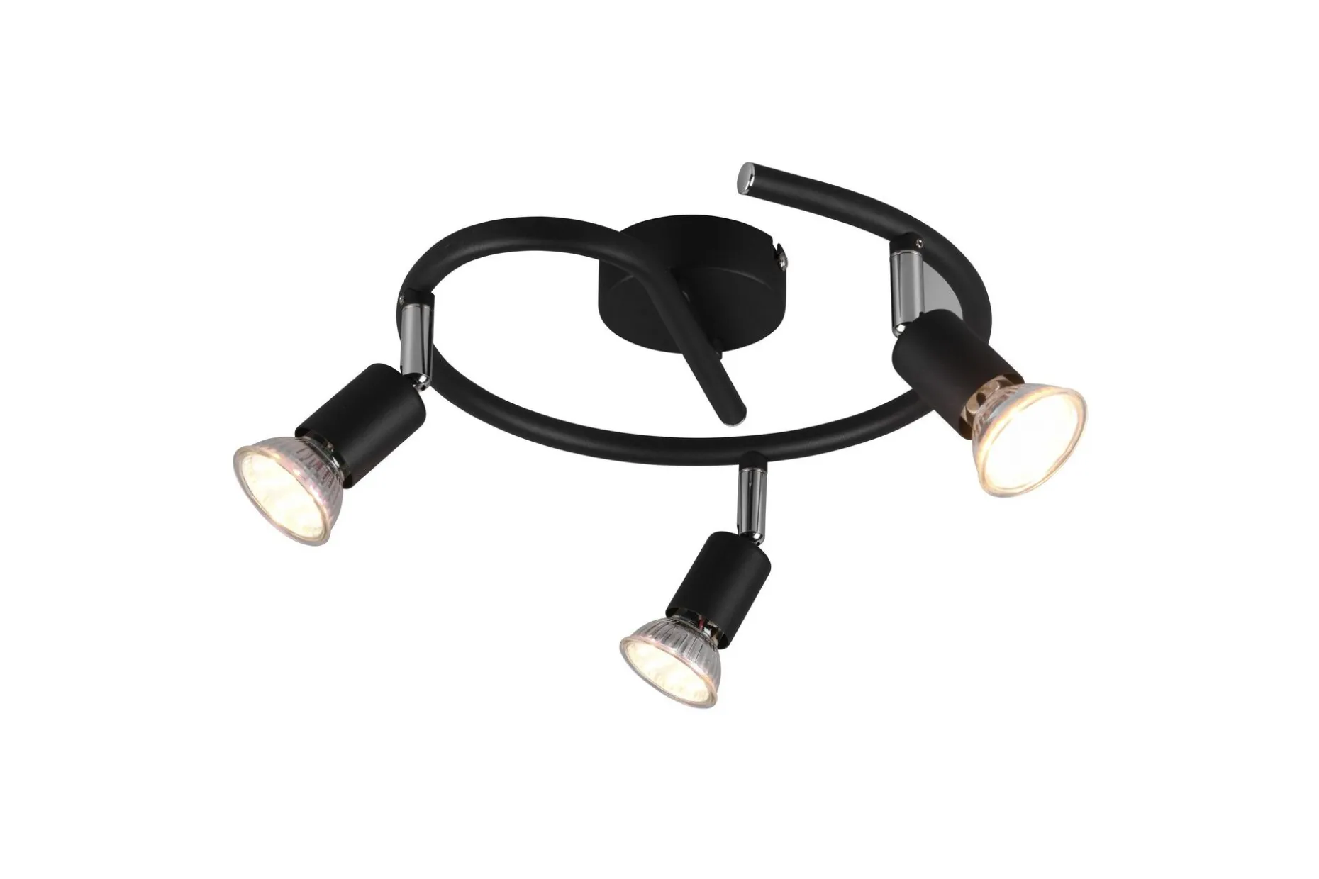 Trio Lighting Paris spotlight 3L GU10 matt svart