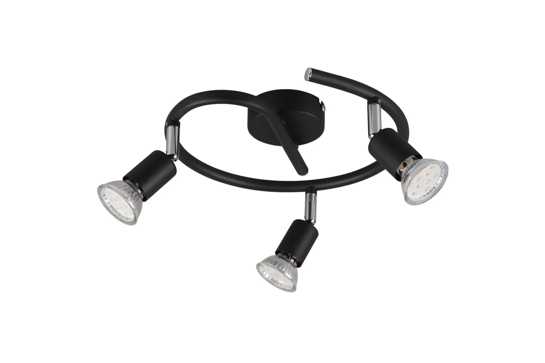 Trio Lighting Paris spotlight 3L GU10 matt svart