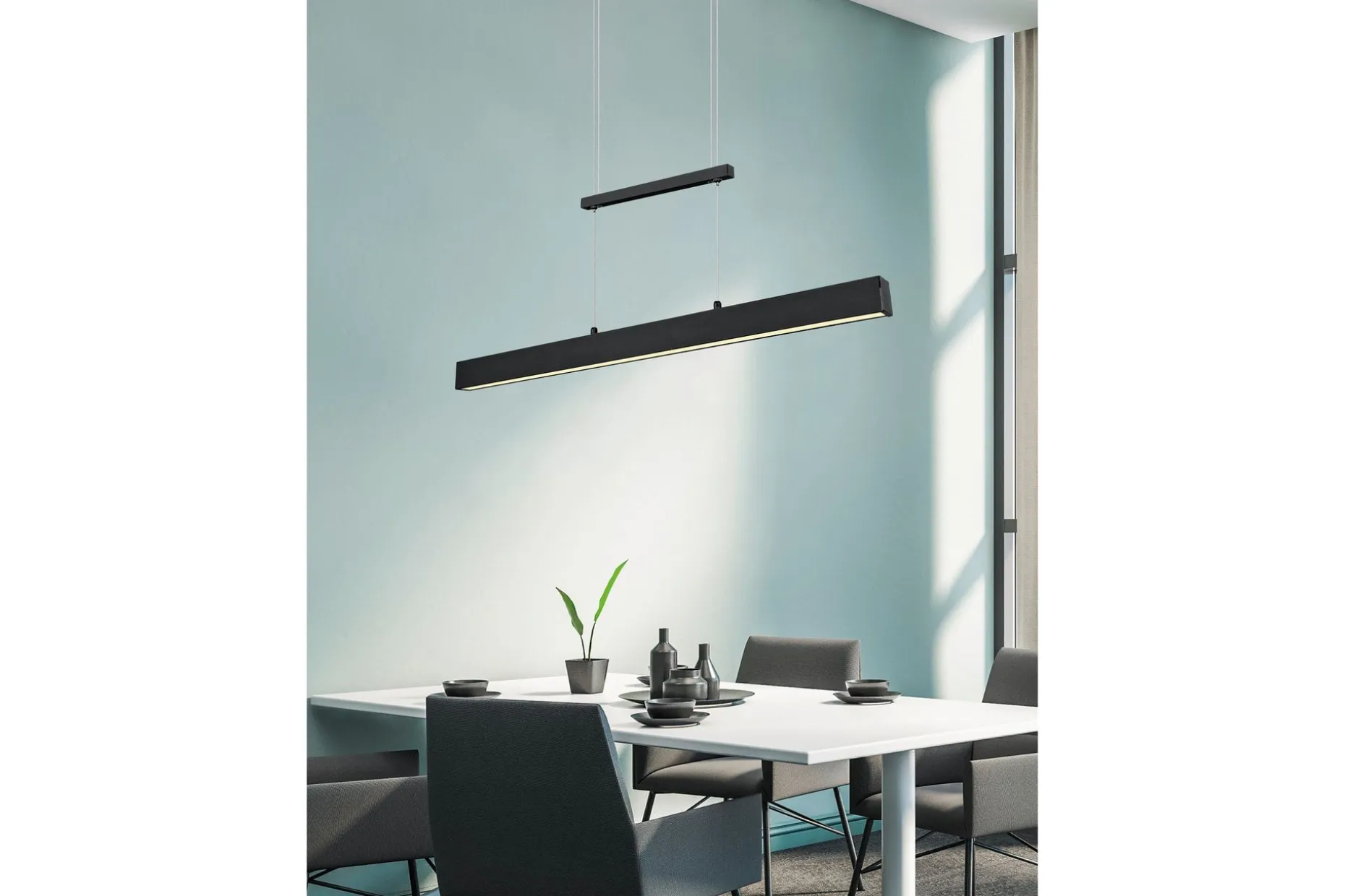 Trio Lighting Paros LED taklampe matt svart
