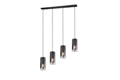 Trio Lighting Robin taklampe 4L E27 matt svart