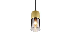 Trio Lighting Robin taklampe 1L E27 matt messing/røkfarget