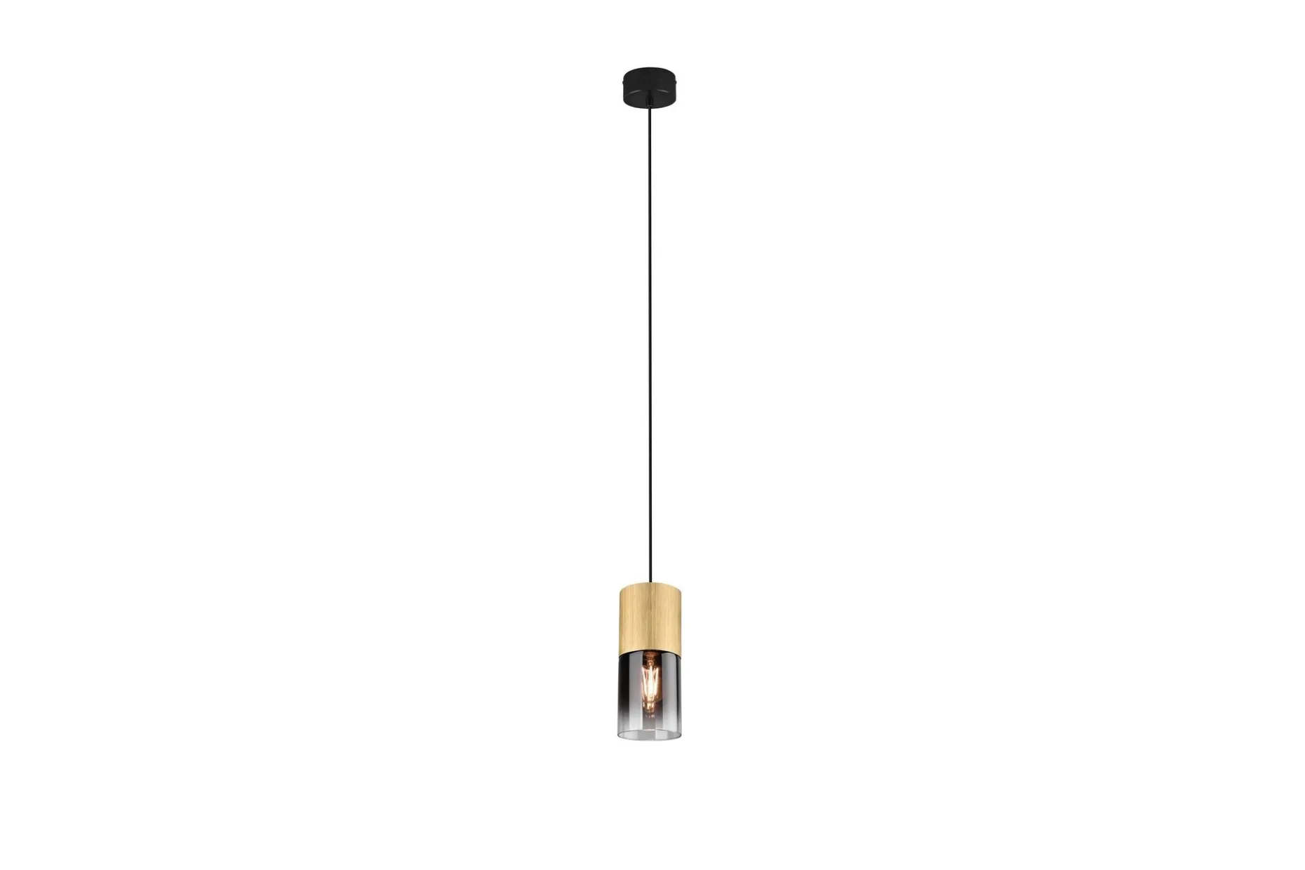 Trio Lighting Robin taklampe 1L E27 matt messing/røkfarget