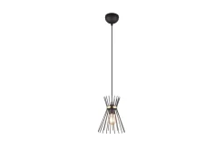 Trio Lighting Rod Taklampe 1L E27 svart/gull