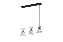 Trio Lighting Rod taklampe 3L E27 svart/gull