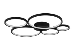 Trio Lighting Rondo LED plafond matt svart 5L