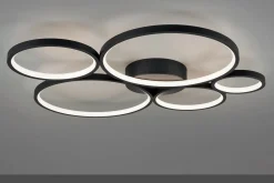 Trio Lighting Rondo LED plafond matt svart 5L