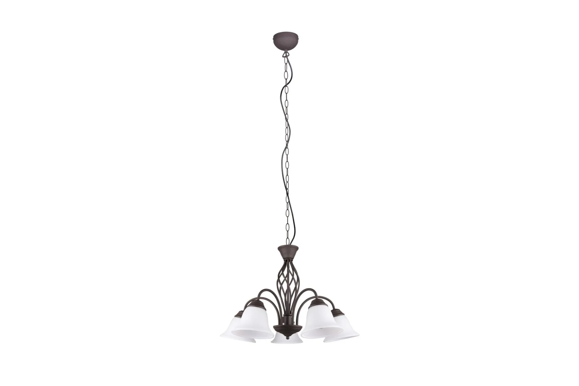 Trio Lighting Rostica lysekrone 5L E27 rustikk